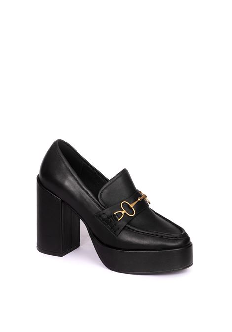 Black 584 loafer BIBI LOU | 584PELLE-NEGRO